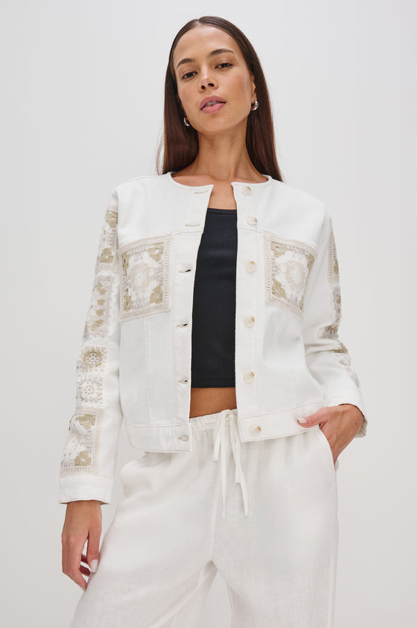 Rails Lido Jacket Vintage Ecru Crochet