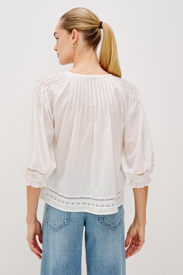 Rails Lilah Top White Lace Detail