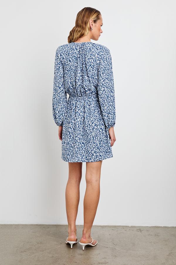 Rails Linnea Dress Blue Mixed Cheetah