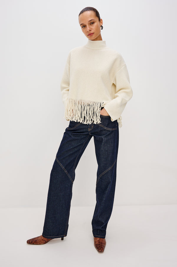 Rails Lise Sweater Ivory Fringe