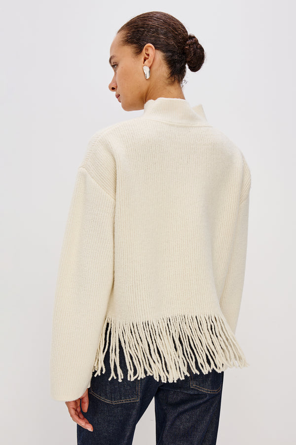 Rails Lise Sweater Ivory Fringe