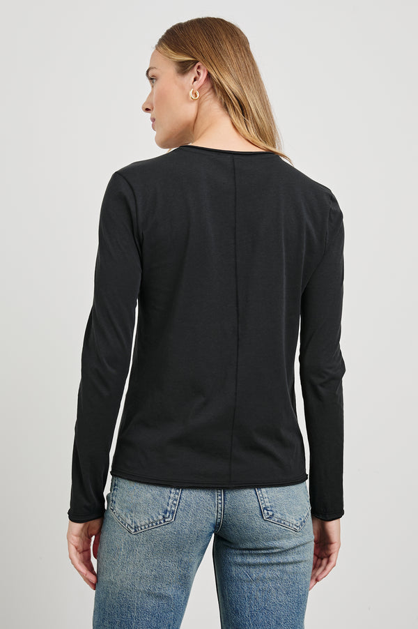 Rails Long Sleeve Crew Neck T-shirt Black