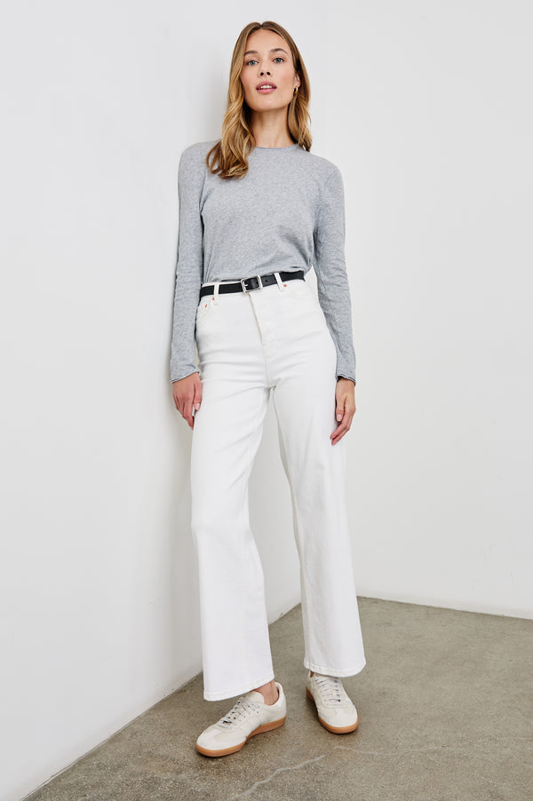 Rails Long Sleeve Crew Neck T-shirt Heather Grey