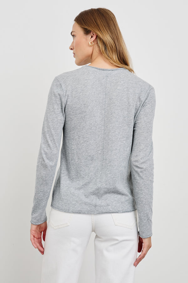 Rails Long Sleeve Crew Neck T-shirt Heather Grey