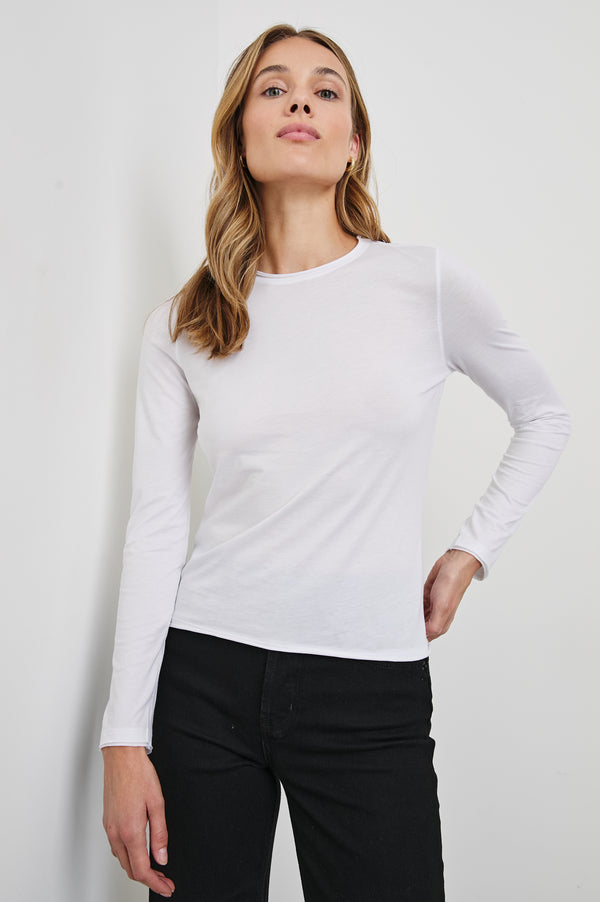 Rails Long Sleeve Crew Neck T-shirt White