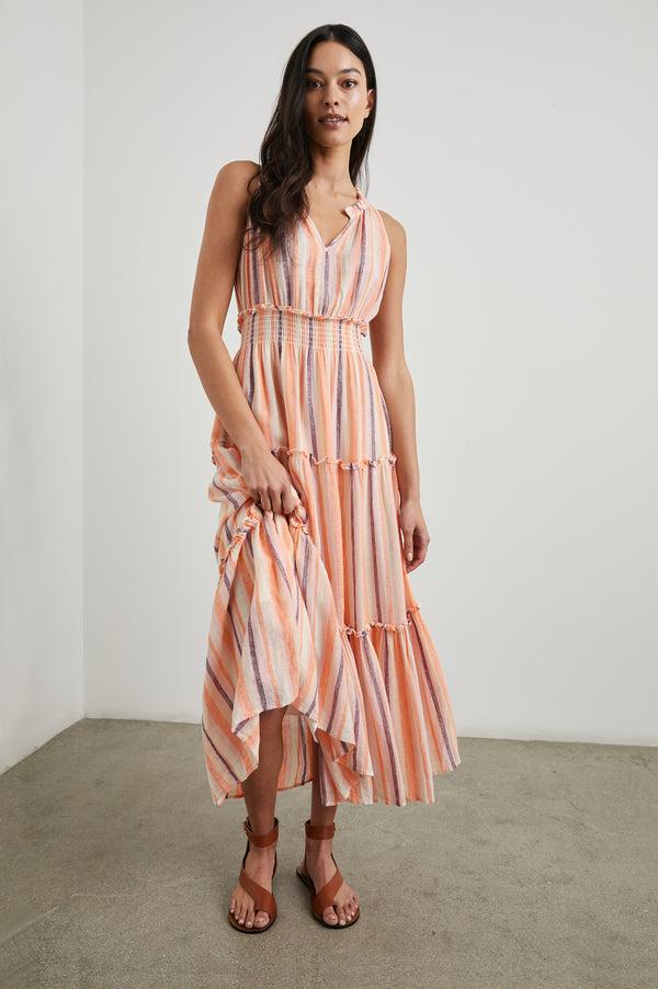 Rails Loulou Dress Papaya Stripe