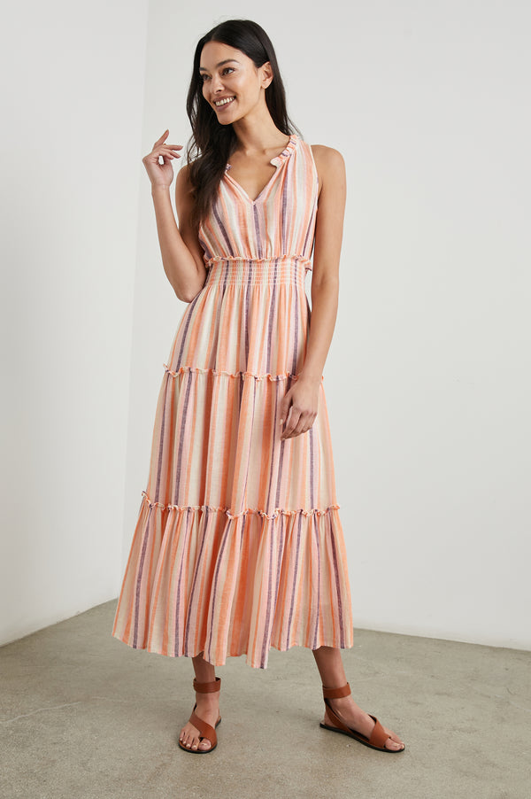 Rails Loulou Dress Papaya Stripe