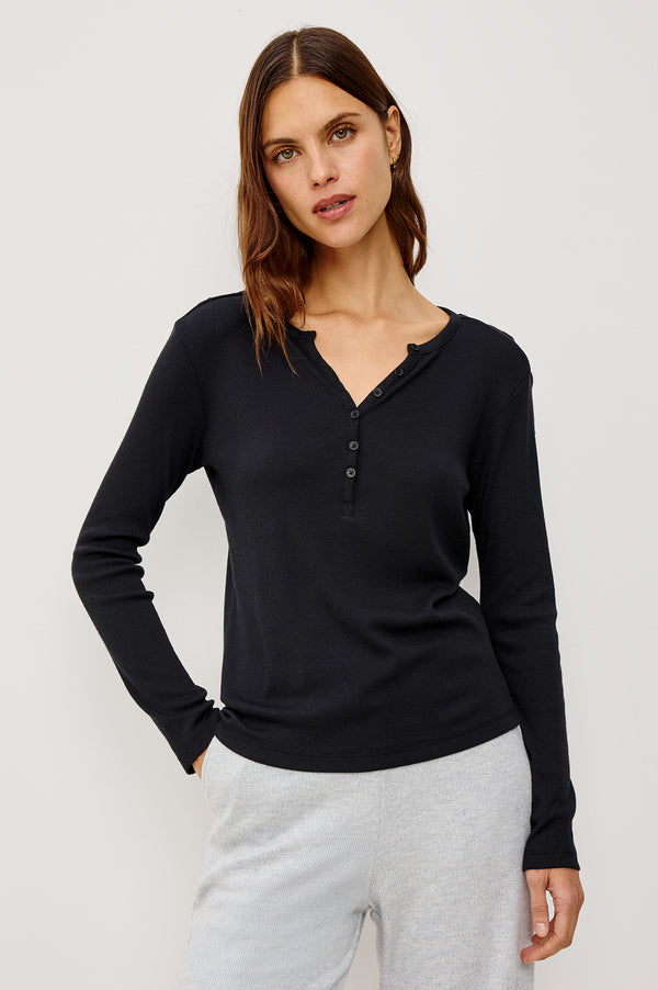 Rails Lounge Henley Black