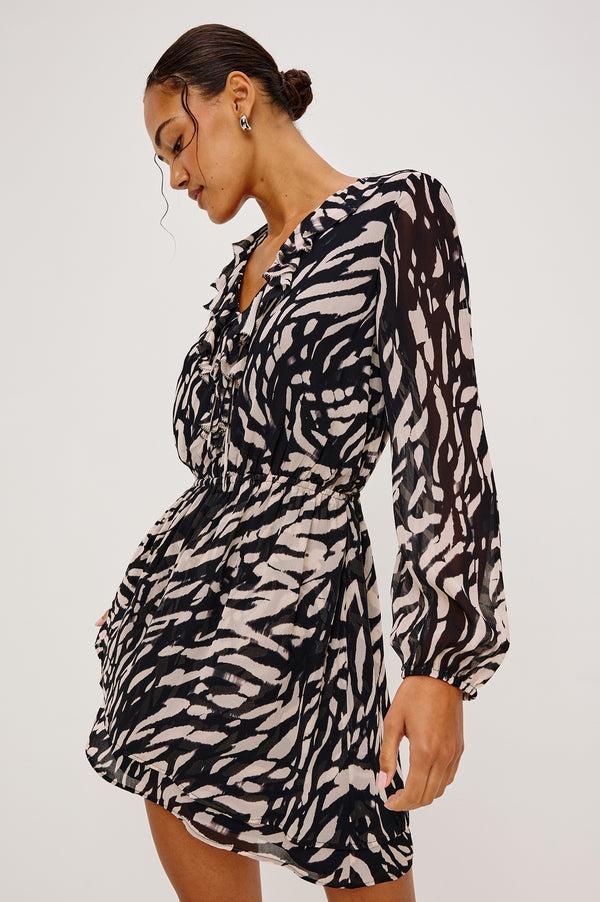 Rails Lucresia Dress Ivory Tiger Stripe