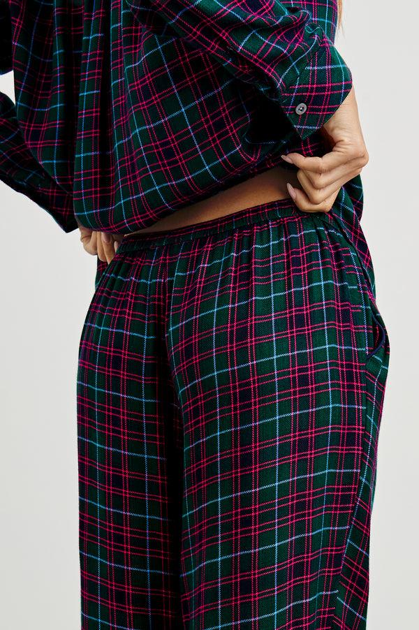 Rails Luna Pajama Set Evergreen Fuschia Ice