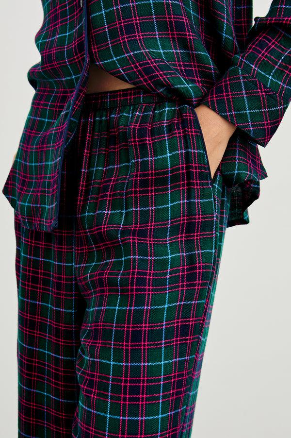 rails Luna pajama set Evergreen Fuschia Ice