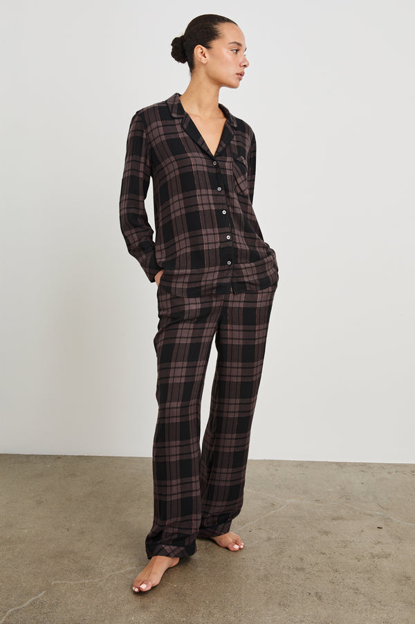 Rails Luna Pajama Set Mauve Bronze Metallic Pitch