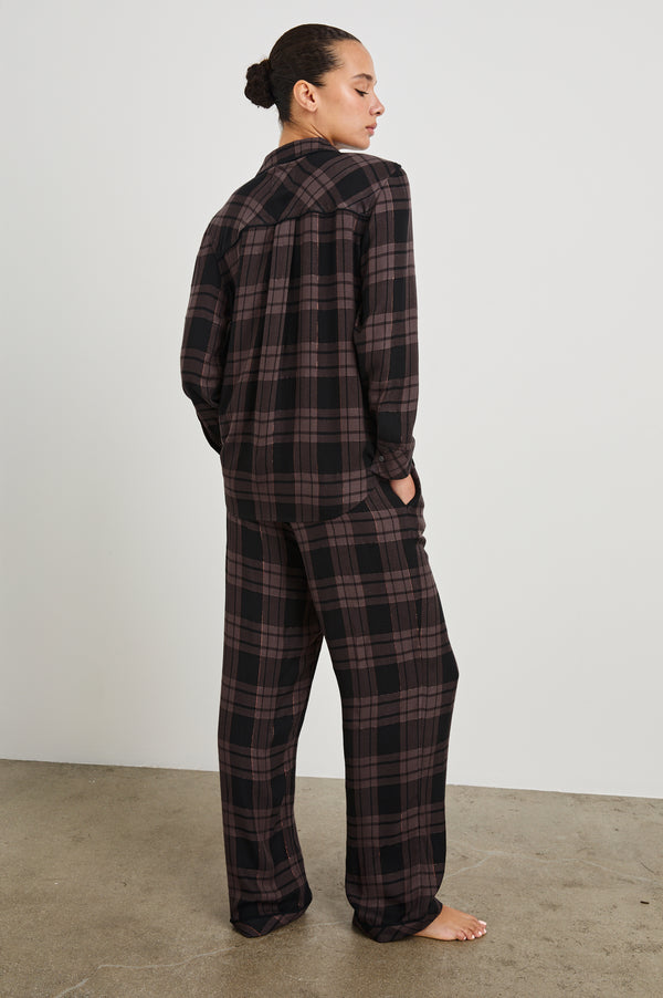 Rails Luna Pajama Set Mauve Bronze Metallic Pitch