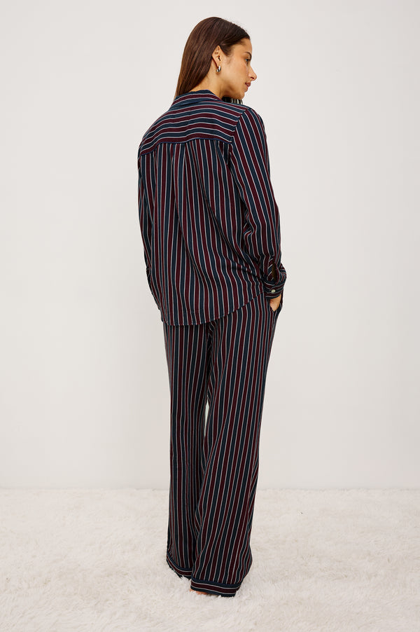 Rails Luna Pajama Set Navy Oxblood Stripe