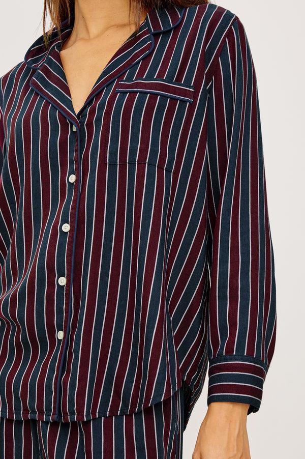 rails Luna pajama set Navy Oxblood Stripe