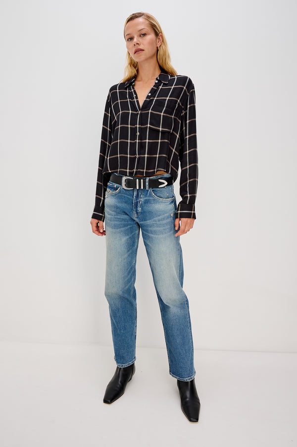 Rails Malin Shirt Onyx Sand Birch