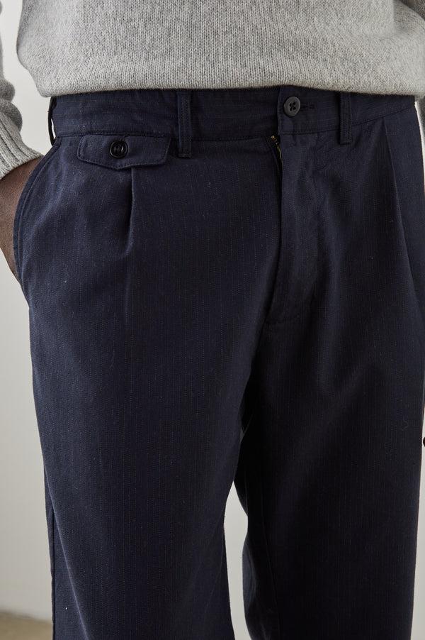 Rails Marcellus Pant Navy Charcoal Pin Stripe