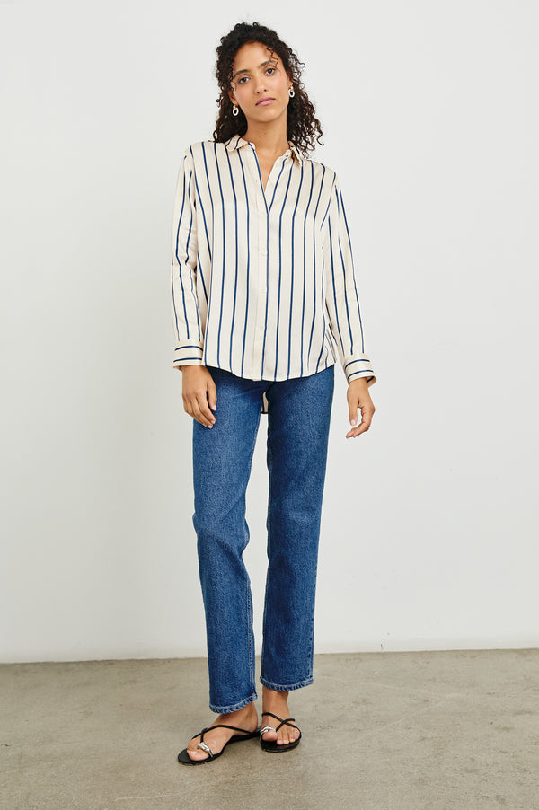 Rails Maria Shirt Ceramic Navy Stripe