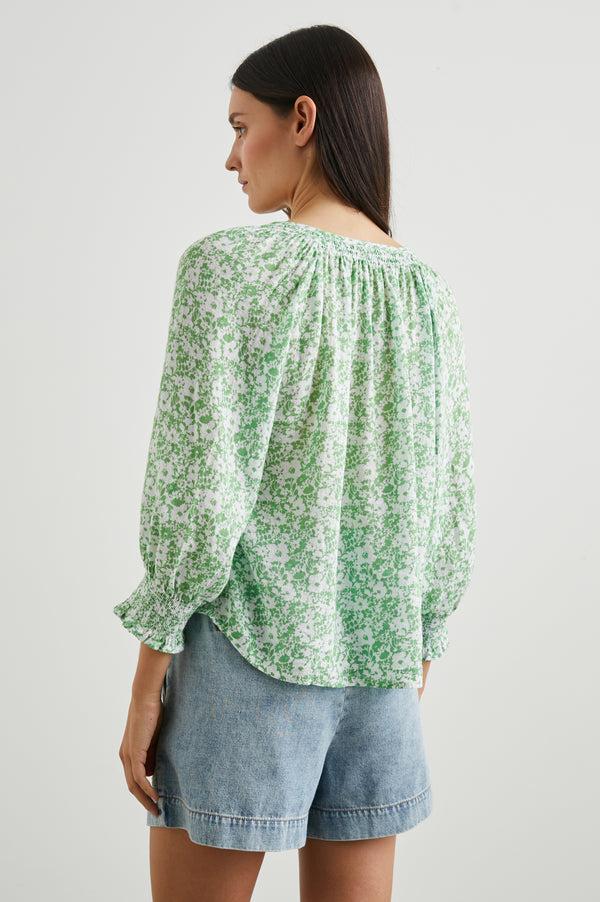 Rails Mariah Top Green Texture Floral