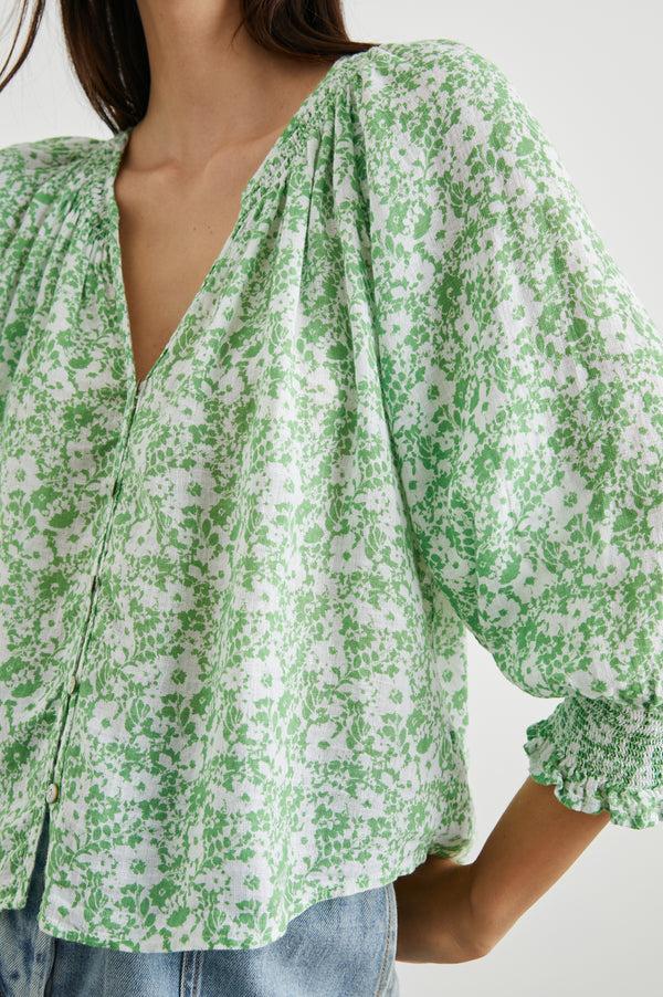 rails Mariah top Green Texture Floral