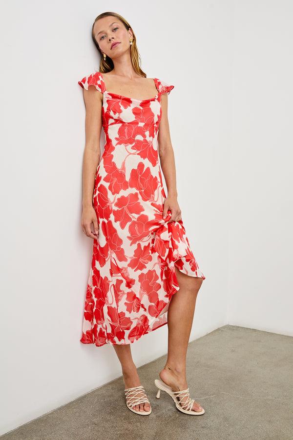 Rails Marigold Dress Scarlet Hibiscus