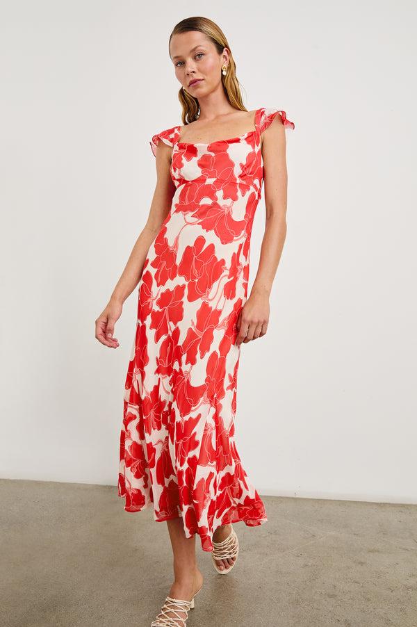 Rails Marigold Dress Scarlet Hibiscus