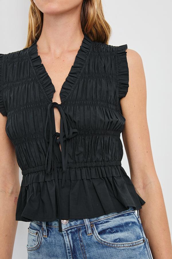 rails Martine top Black