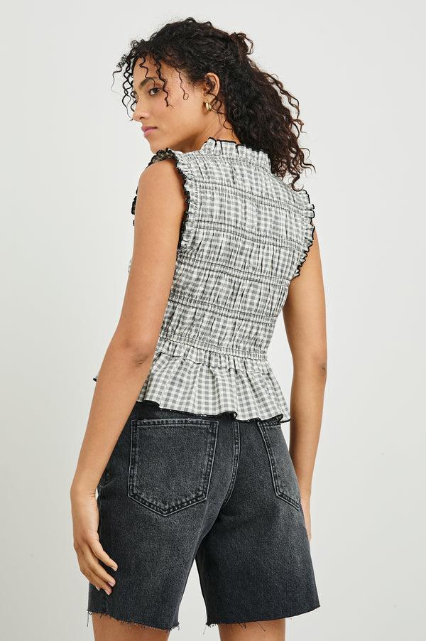 Rails Martine Top Ivory Jet Gingham