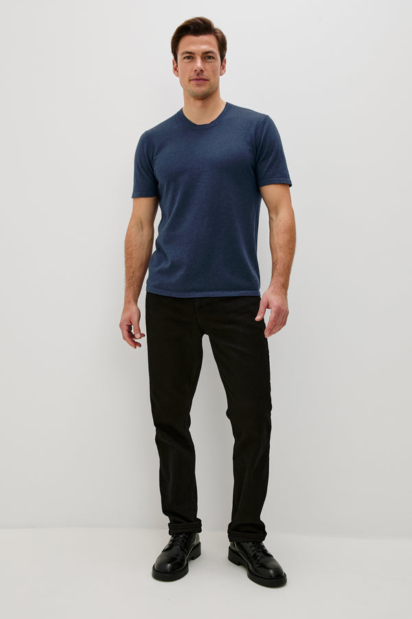 Rails Mason Cotton Cashmere T-shirt Heather Blue
