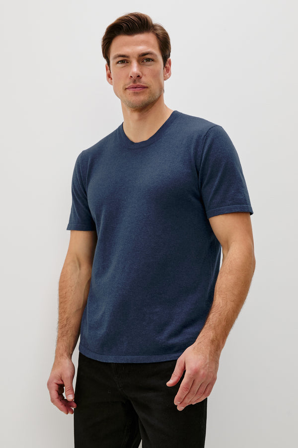 rails Mason cotton cashmere t-shirt Heather Blue