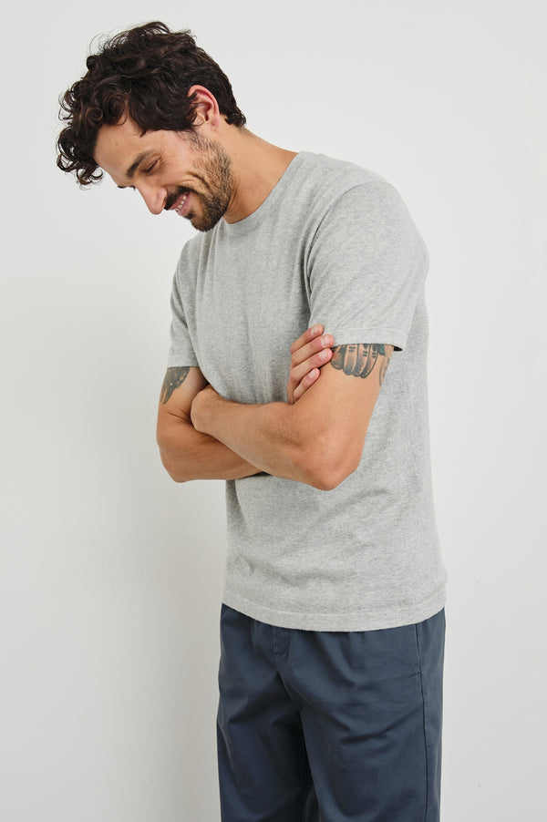 Rails Mason Cotton Cashmere T-shirt Heather Grey