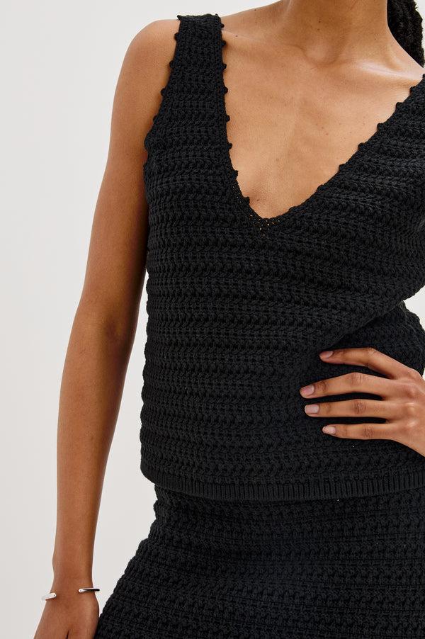 Rails Matilde Top Black Crochet