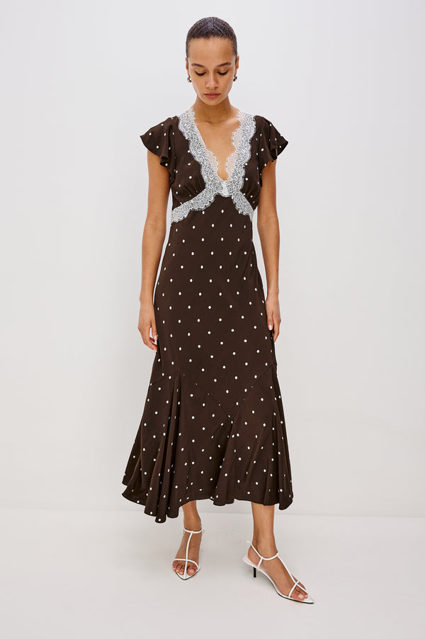 Rails Mattia Dress Cocoa Polka Dots