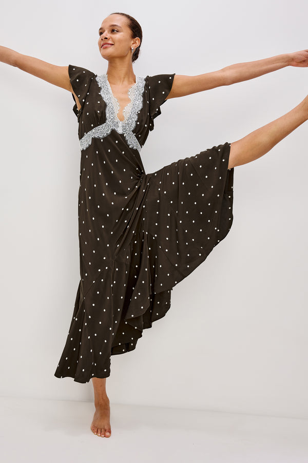 Rails Mattia Dress Cocoa Polka Dots