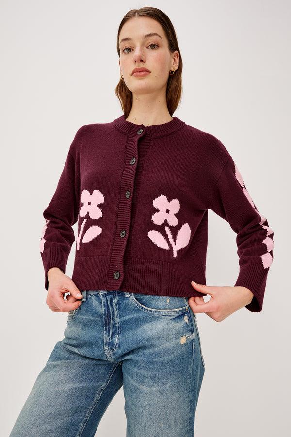 Rails Mavie Cardigan Garnet Daisy