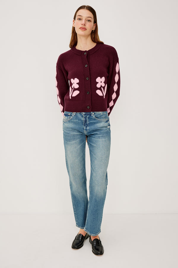 Rails Mavie Cardigan Garnet Daisy