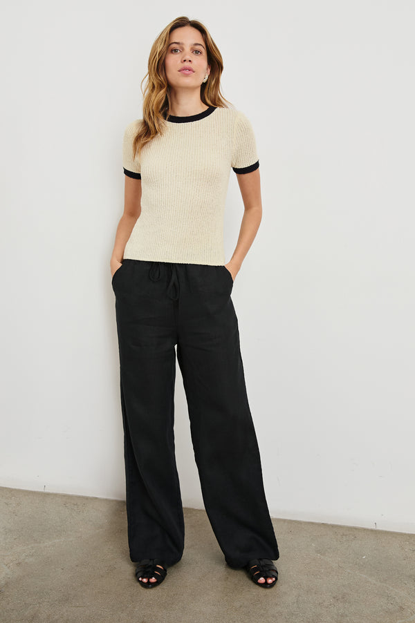 Rails Meredith Top Ivory Black