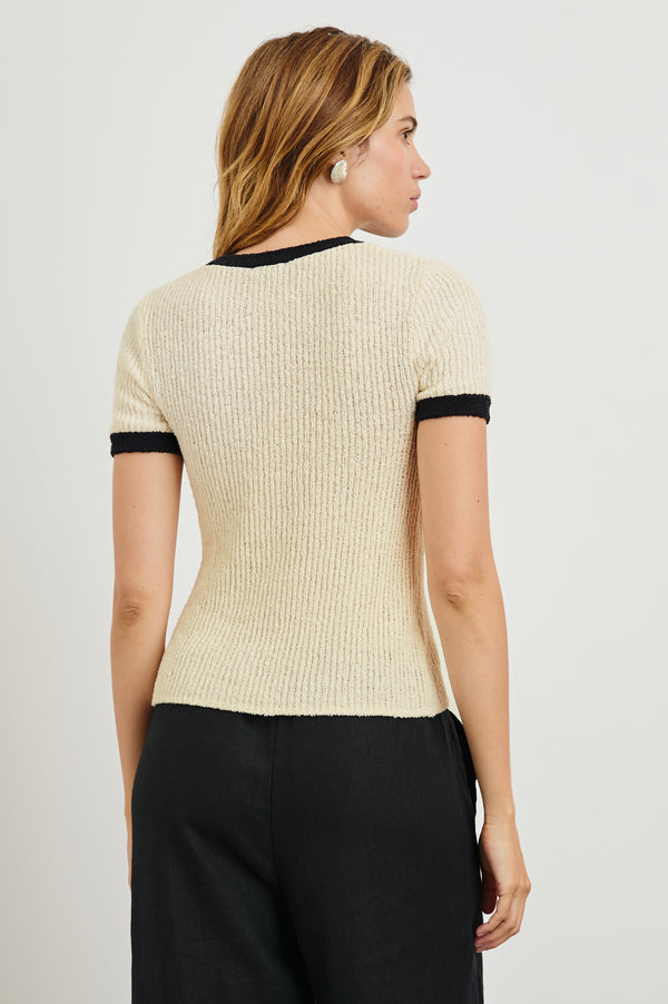 Rails Meredith Top Ivory Black