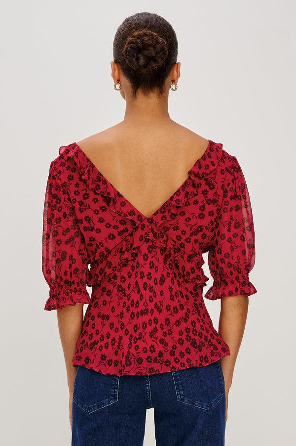 Rails Miramar Top Carmine Daisies