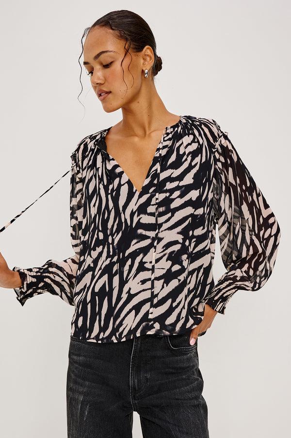 Rails Mirna Top Ivory Tiger Stripe