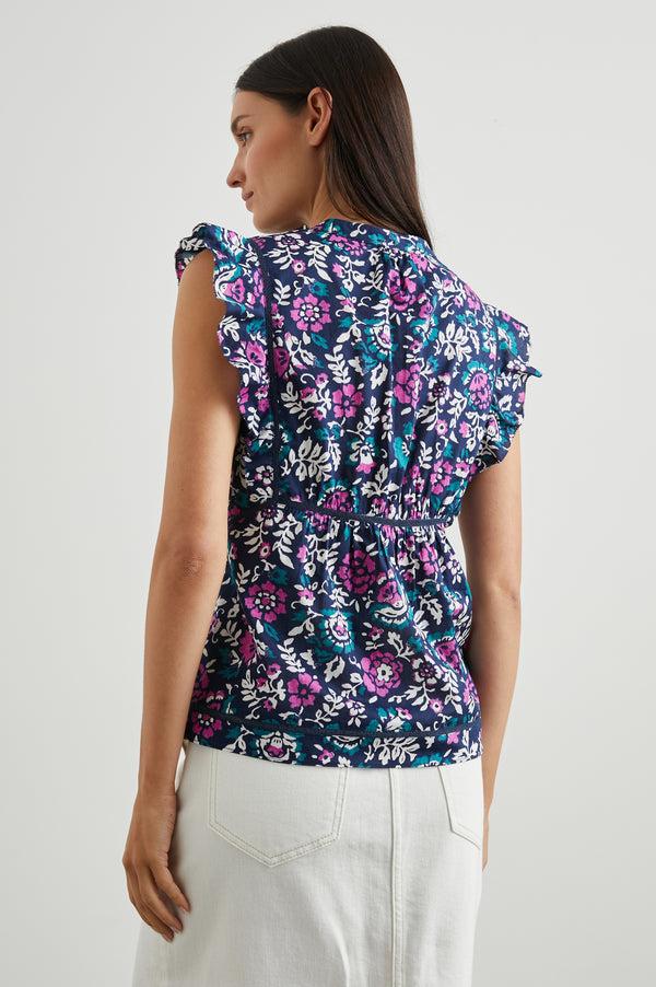 Rails Misha Top Woodblock Floral