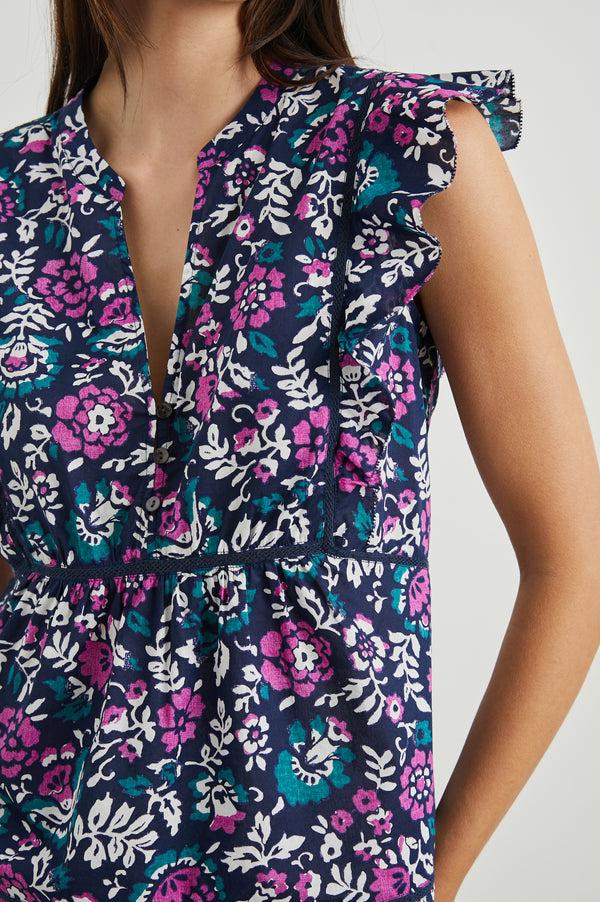 rails Misha top Woodblock Floral
