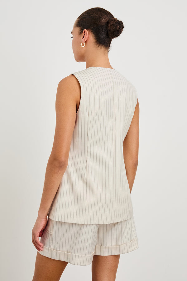 Rails Mylah Vest Birch Pinstripe