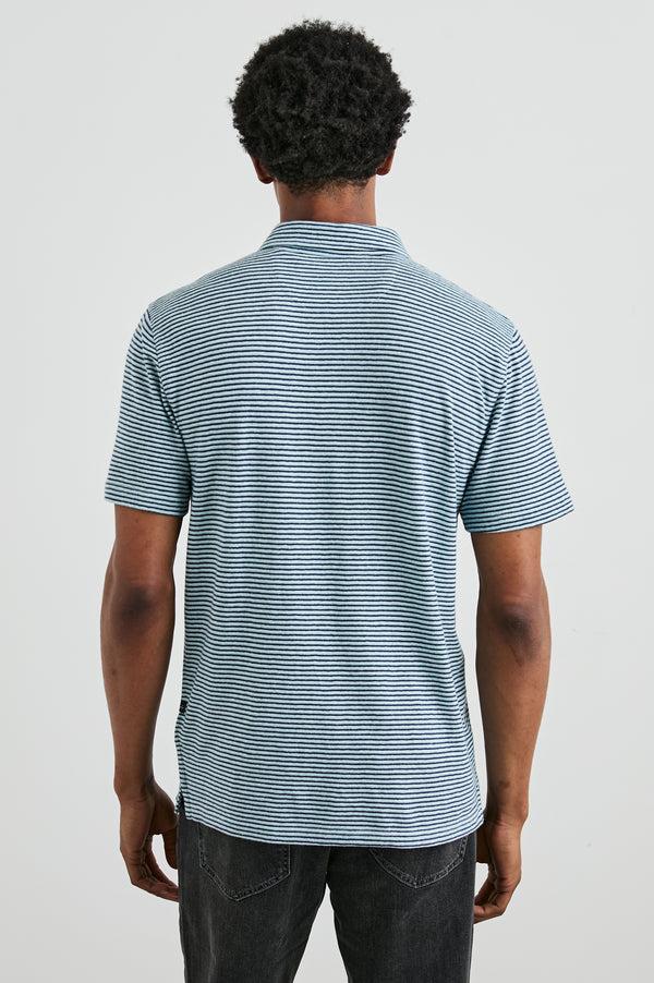Rails Napoli Polo Shirt Cerulean Sky Stripe