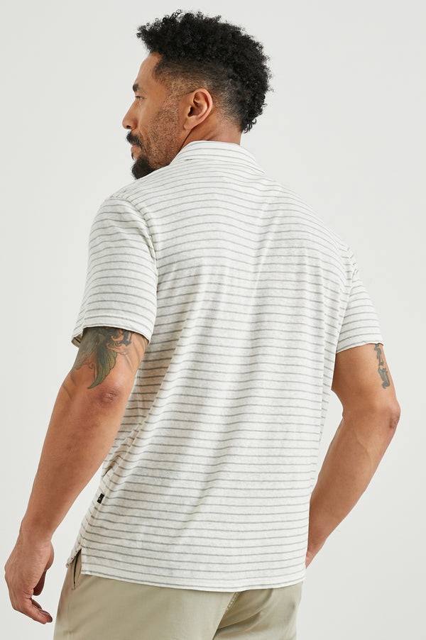 Rails Napoli Polo Shirt Cream Barley Stripe