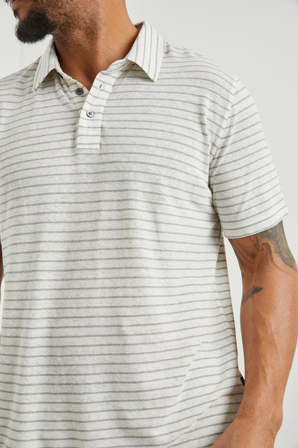 rails Napoli polo shirt Cream Barley Stripe