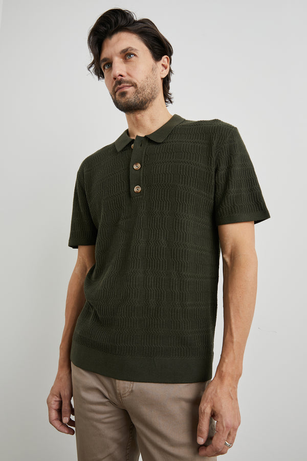 rails Nathan polo shirt Ancient Olive