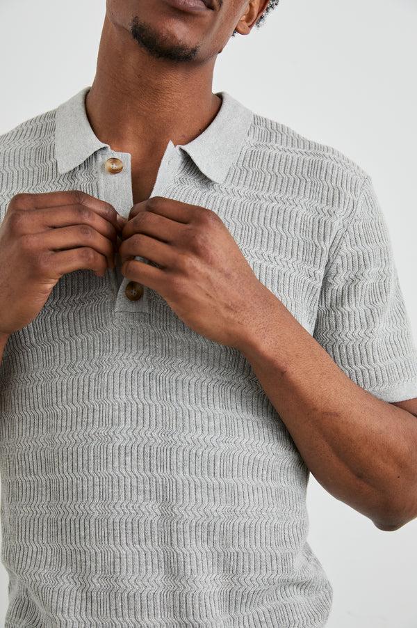 Rails Nathan Polo Shirt Concrete Melange