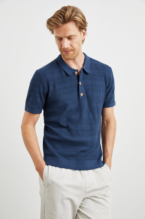 Rails Nathan Polo Shirt Peterson Blue