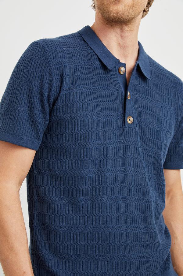 rails Nathan polo shirt Peterson Blue